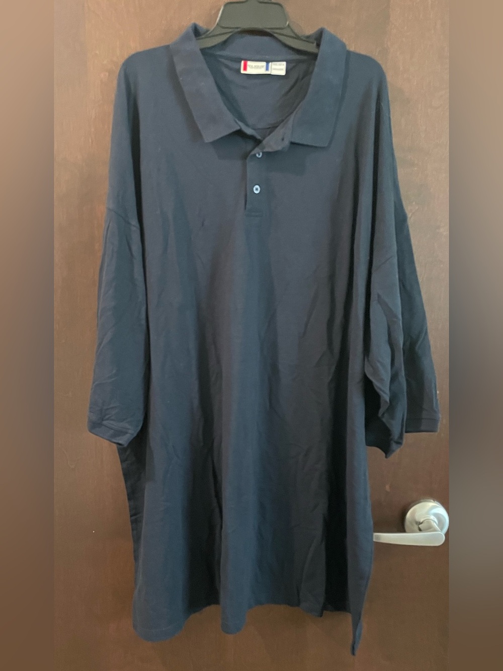 Clique Men's Navy Short-Sleeve Polo Shirt Size 10XL Cotton Blend Big Men